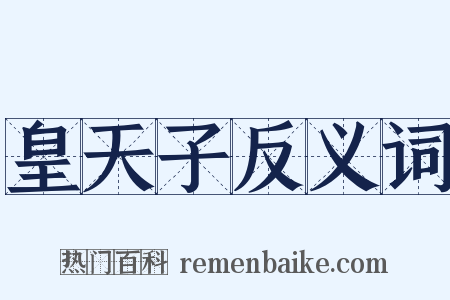 皇天子反义词是什么意思的图片